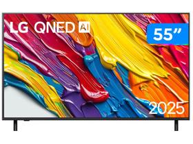 Smart TV LG QNED 4K 55" Polegadas com WebOS 25 e Processador α7 AI - 55QNED82ASG