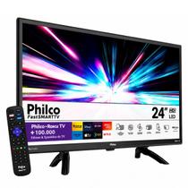 Smart TV Philco 24 Polegadas HD LED Roku WiFi Dolby Áudio HDMI USB Espelhamento Alexa Bivolt Smart TV Philco 24 Polegadas HD LED Roku WiFi Dolby Áudio HDMI USB Espelhamento Alexa Bivolt