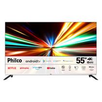 Smart TV Philco 55'' PTV55M8GAGCMBL Android TV 4K QLED HDR