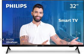 Smart TV Philips 32" 32PHG6825/78 HD sem bordas, HDR Plus, 3 HDMI, 2 USB, Wifi Miracast, Conversor digital, Netflix, Youtube, Globoplay e Prime Video