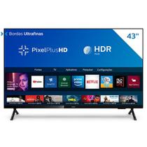 Smart TV Philips 43'' PHG682578 HD sem Bordas HDR Plus 3 HDMI 2 USB Wifi Miracast Preta