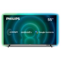 Smart TV Philips 55 Ambilight 4K UHD LED Android TV 60Hz 55PUG7906/78