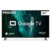 Smart TV Philips 65 4K Google TV Comando De Voz Preto Bivolt