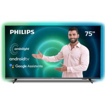 Smart TV Philips 75" Cinza Ambilight LED 4K 75PUG7906/78