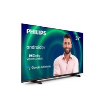 Smart TV Philips Android 55 4k Comando de Voz 55PUG740678