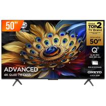 Smart TV QLED 50 Google TV Ultra HD 4K TCL C655 Comando de Voz HDR10 HDMI 2.1 Wi-Fi Bluetooth