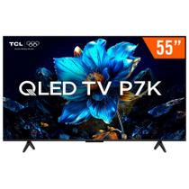Smart TV QLED 55" Android TV Ultra HD 4K TCL 55P7K Comando de Voz Hands-Free Google TV Bluetooth