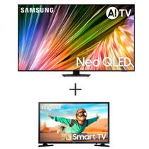 Smart TV Samsung AI Neo QLED 4K 55" Polegadas 55QN85DA 2024 + Samsung Smart TV Tizen HD T4300 32" Polegadas 2020