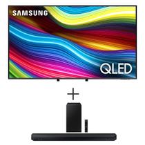 Smart TV Samsung QLED 4K 85" Polegadas QN85Q70 + Soundbar Samsung HWQ600C, 3.1.2 Canais, Dolby Atmos + DTS:X