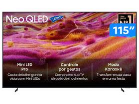 Smart TV Samsung Vision AI NEO QLED Ultra 4K 115" Polegadas QN90F 2025 com Controle por Gestos