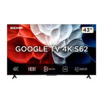 Smart Tv SEMP 43" 4K Ultra HD LED Google TV HDR10+ 43S62 Bivolt