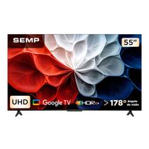 Smart TV Semp 55 Polegadas LED HVA 4K S62 WiFi Bluetooth Google TV 3 HDMI HDR10 Dolby Audio 55S62