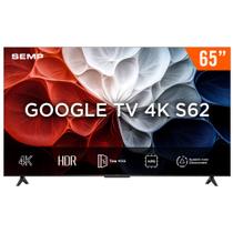 Smart TV Semp 65" LED HVA 4K 3 HDMI Wi-Fi Bluetooth Android Google TV HDR10+ Google Cast 65S62