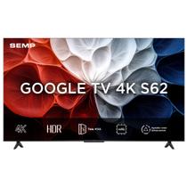 Smart TV Semp 65 Polegadas LED HVA 4K S62 WiFi Bluetooth Google TV 3 HDMI HDR10 Dolby Audio 65S62