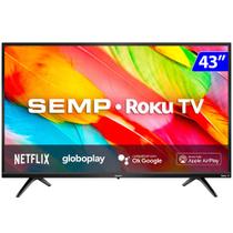 Smart TV Semp LED 43 Polegadas Full HD Wi-Fi HDMI USB Roku 43R6500