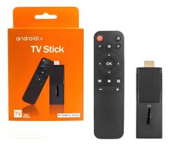 Smart TV Stick Android 4K HDMI WiFi Mini Preto Controle