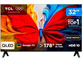 Smart TV TCL 32 Polegadas FHD QLED S5K WiFi Bluetooth Google TV 2 HDMI HDR10 Dolby Audio 32S5K