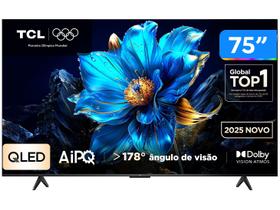 Smart TV TCL 75 Polegadas QLED 4K P7K WiFi Bluetooth Google TV HDR10 Dolby Atmos Dolby Vision 75P7K Smart TV TCL 75 Polegadas QLED 4K P7K WiFi Bluetooth Google TV HDR10 Dolby Atmos Dolby Vision 75P7K