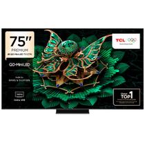 Smart TV TCL 75" QD-Mini LED 4K Google TV 144 Hz 2.1 canais com Subwoofer 4 HDMI Wi-Fi 75C7K