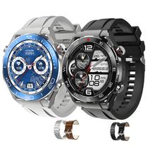 Smart Watch Hw5 Max Troca Pulseira C/3 Pulseiras Bluetooth Gps Relógio Luxo Redondo Masculino Nf