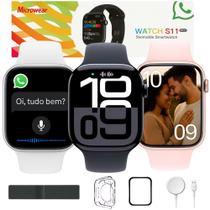 Smart Watch Inteligente S Pro Série 11 Amoled Responde Whatsapp 2 Pulseiras Smart Watch Inteligente S Pro Série 11 Amoled Responde Whatsapp 2 Pulseiras