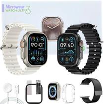 Smart Watch Relógio Ultra U3W Serie 10 Amoled Gps Chatgpt AI Nfc Pulseira Pelicula Case Extra Kit