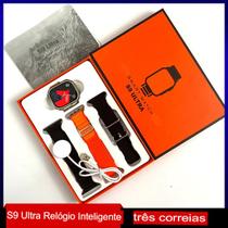 Smart watch s9 ultra , kit 3 pulseiras, carregamento sem fio - A1