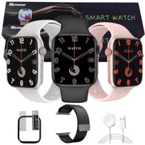 Smart Watch W29s Watch 9 Pro Ilha Dinamica Assitente de Voz Faz e Recebe Chamadas Notificaçoes Nfc - Microwear