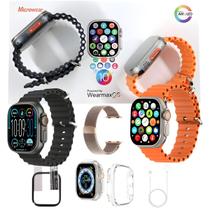 Smart Watch W69 Ultra Max Serie 10 Original Nfc Gps Microwear Kit C/Pulseira Extra Pelicula Case