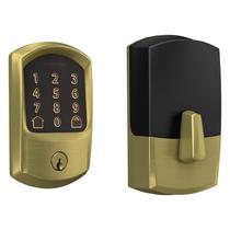 Smart WiFi Deadbolt Lock Schlage Encode, porta frontal, latão acetinado Smart WiFi Deadbolt Lock Schlage Encode, porta frontal, latão acetinado