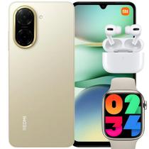 Smartphone A5 Câmera dupla 32MP 128GB 64GB 8GB RAM 5200mAh Celular Design Premium Fone Bluetooth Smartwatch inteligente incluso