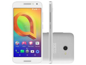 Smartphone Alcatel A3 16GB Branco Dual Chip 4G - Câm. 8MP + Selfie 5MP Tela 5” Proc. Quad Core