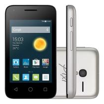 Smartphone Alcatel One Touch PIXI3 4009I, 3.5, 4 GB, Dual Chip, Android 4.4, Dual Core, Câmera 5 MP, Preto e Prata - Desbloqueado