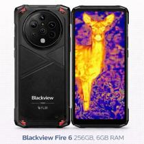 Smartphone Blackview Fire 6 256GB 6GB RAM 4G Tela 6,56 HD IPS LCD Câmera 13MP Bateria 5000mAh Dual SIM Android Design Moderno