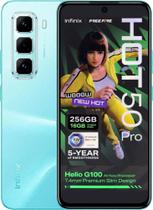 Smartphone Celular Infinix Hot 50 Pro 4G, 256 GB, 8 GB RAM, Tela 6,78 FHD AMOLED 120Hz, Android 14, Câmera 50 MP, Bateria 5000 mAh, Dual SIM