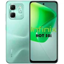 Smartphone Celular Infinix Hot 50i 4G, 256GB, 4GB RAM, Android 14, Tela 6,7 HD, Câmera 50MP, Bateria 5000mAh, Dual SIM, VERDE