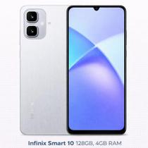 Smartphone Celular Infinix Smart 10 128GB, 4GB RAM, 4G, Tela 6,6 polegadas HD IPS LCD, Câmera 13 MP, Bateria 5000 mAh, Dual SIM, Android, design mode Smartphone Celular Infinix Smart 10 128GB, 4GB RAM, 4G, Tela 6,6 polegadas HD IPS LCD, Câmera 13 MP, Bateria 5000 mAh, Dual SIM, Android, design mode
