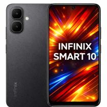 Smartphone Celular Infinix Smart 10 64GB, 3GB RAM, Dual SIM, Tela 6,6 polegadas IPS 90Hz, Câmera 13 MP, Bateria 5000 mAh, Android 14 Go, Wifi