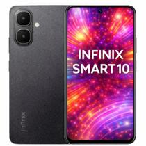 Smartphone Celular Infinix Smart 10 64GB, 3GB RAM, Dual SIM, Tela 6,6 polegadas IPS 90Hz, Câmera 13 MP, Bateria 5000 mAh, Android 14 Go, Wifi Smartphone Celular Infinix Smart 10 64GB, 3GB RAM, Dual SIM, Tela 6,6 polegadas IPS 90Hz, Câmera 13 MP, Bateria 5000 mAh, Android 14 Go, Wifi