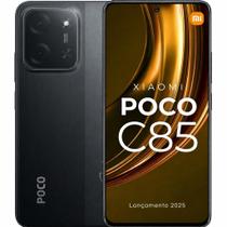 Smartphone Celular POCO C85 NFC Lançamento Xiaomi 2025 50mp tela 6,9 120Hz 256GB 16GB Ramboost Ultra Fluidez Bateria Grande 6000mAh Custo benefício