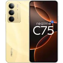Smartphone Celular Realme C75 com NFC 256GB 8GB RAM Tela 6,72DOURADO Maior Resistência a água