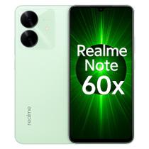 Smartphone Celular Realme Note 60x, 64GB, 3GB RAM, Android 14, Câmera 50MP com IA, Tela 6,72 polegadas 120Hz, Dual SIM, Bateria 5000mAh