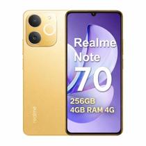 Smartphone Celular Realme Note 70 256GB, 4GB RAM, 4G, Tela 6,74 polegadas 90 Hz LCD, Câmera 50 MP, Bateria 5000 mAh, Dual SIM, Android, Design moderno