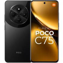 Smartphone Celular Xiaomi POCO C75 NFC 120Hz 256GB 8GB câmera tripla 50MP 8MP tela 6.88 120Hz Aparelho Top 1 Custo benefício Garantia 12 Meses Oficial