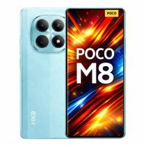 Smartphone Celular Xiaomi Poco M8 5G 256GB, 8GB RAM, Dual SIM, Tela 6,67 polegadas IPS 120 Hz, Câmera 50 MP, Bateria 5000 mAh, Android 14, WiFi