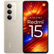 Smartphone Celular Xiaomi Redmi 15 4G 128GB 6GB RAM, Câmera 50MP, Android 14, Tela 6,9 FHD 144Hz, Bateria 7000mAh, Dual SIM, WiFi, Bluetooth
