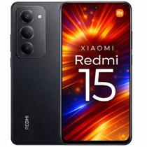 Smartphone Celular Xiaomi Redmi 15 4G 256GB 8GB RAM, Câmera 50MP, Android 14, Tela 6,9 FHD 144Hz, Bateria 7000mAh, Dual SIM, WiFi, Bluetooth