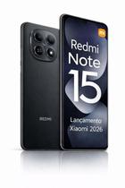 Smartphone Celular Xiaomi Redmi Note 15 4G 256GB 8GB mais 8GB Lançamento 2026 Câmera 108MP 20MP AMOL