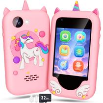 Smartphone de brinquedo Lpare Kids com câmera dupla, reprodutor de jogos e música