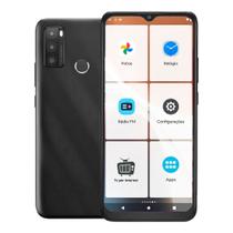 Smartphone Desbloqueado para Idoso 128GB/4GB RAM com TV Online inclusa